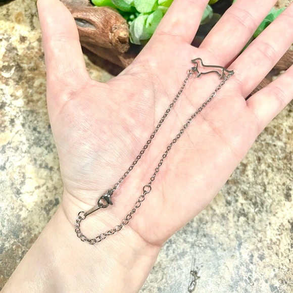 Silver Dachshund Wiener Dog Bracelet - Picture 5 of 5
